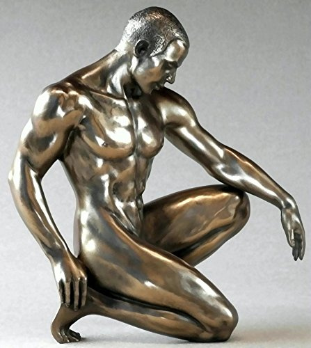 Body Talk Skulptur Mann kniend - Polyresin, #75079