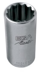 Ega Master 67750 - Socket Wrench 3/8 -1/4 Long Serie (12 Edges)