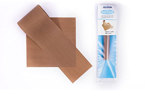 Bake-O-Glide Multigrade Square Cake Tin Liner, Square & Wall Liner, 9 / 225m, Brown