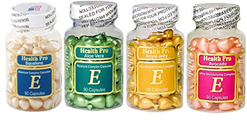 Set of 4 Vitamin E Skin Oil-Avocado/Aloe Vera/Royal Jelly/squalene