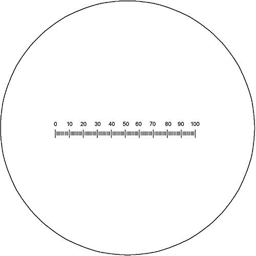 BoliOptics Microscope Eyepiece Reticle Linear Scale Micrometer Ruler Dia. 18mm, 5mm/100 Div. RT20101111