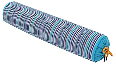 Levoberg Round Buckwheat Hull Pillow Neck Roll Pillow Cervical Support Pillow with Removable Cotton Cover for Sleeping