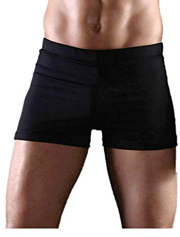 Yowablo Herren Badehose Kurz Wasserball-Badeshorts Badehose Quick Dry (XL,Schwarz)