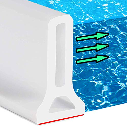 Joint de porte de douche pour cabine de douche,Seuil de douche anti debordement,Seuil de Douche Pliable - Barrage D'eau de Salle de Bain Barrière de Douche (130 cm/51.18 in,Blanc)