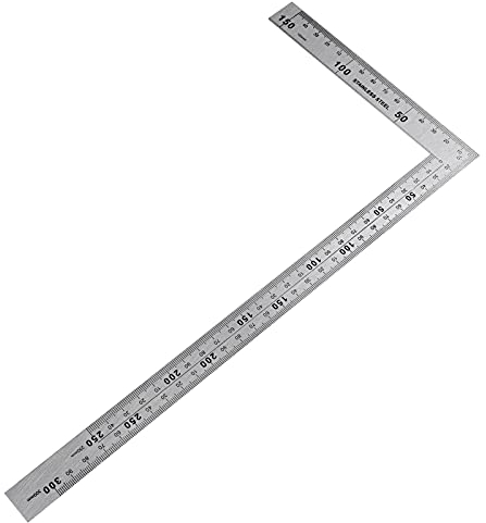 ihaspoko Winkel Lineal, 150×300mm Winkel Anschlagwinkel Lineal Metall für Schreiner, Ingenieur, Handwerker, Dachdecker