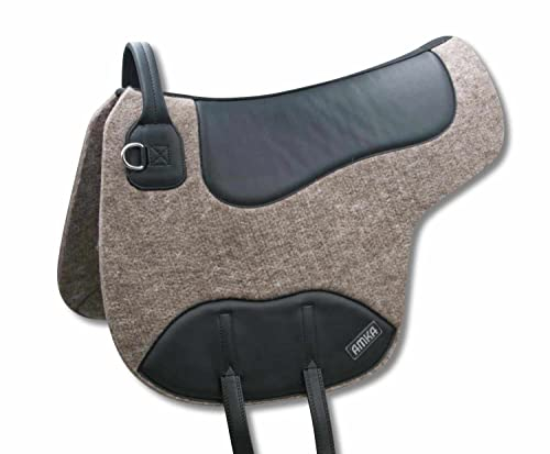 AMKA Reitkissen aus Filz Reitpad Bareback Pad mit Haltegriff baumlos angenehm weich druckdämpfend Warmblut