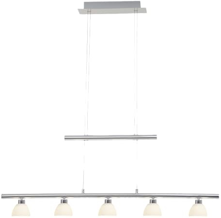 Lightbox Basic LED Hängelampe | 90 x 98 cm | höhenverstellbare | Basic LED Hängelampe | 90 x 98 cm | höhenverstellbare Pendelleuchte mit Glas Schirmen & 3 Stufen Touchdimmer | inkl. LEDs |