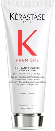 Kérastase, Première, Acondicionador Reparador, Tratamiento Contra la Rigidez, Para cabello dañado, Con Ácido Cítrico y Glicina, Fondant Fluidité Réparateur, 200 ml