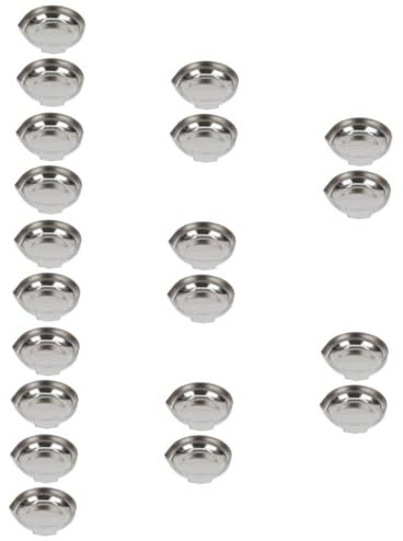 EXCEART 20 Stk Waagschale Aus Edelstahl Emaille-auflaufform Mit Deckel Pulverpfanne Tablett Aus Edelstahl Platte Essen Digitale Waage Für Den Körper Mini Rostfreier Stahl Brot Karat-skala