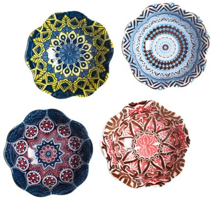 HAKIDZEL Cuencos de Pequeños para Salsa y Condimentos Juego de 4 Platos Multiusos para Salsa de Frutas Secos Aperitivos para Niños Niñas y Adultos