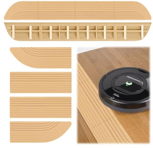 Türschwellenrampe Saugroboter, Saugroboter Erhöhung für alle Staubsaugroboter, Rampe für Saugroboter und Rollstuhl, Saugroboter Türschwellen Rampe, Flexibel anpassbar, Antirutsch (Gelb)