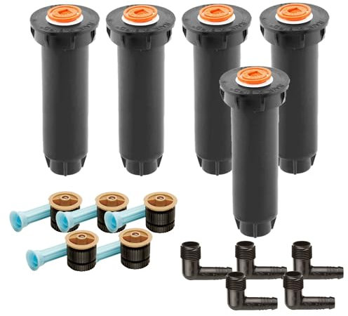 5X Rain-Bird 1804 Versenkregner mit 18 Van Düsen 4,3-5,5 m & 1/2 Flexwinkel SBE050