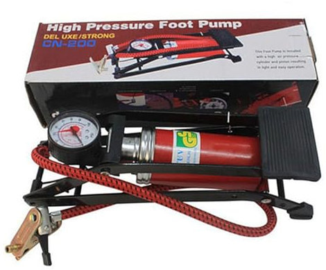 HONMEET Autopumpe Reifenstandpumpe Hochdruck Fußpumpe Standpumpen Inflator Für Auto Fahrrad Schlauchboot Betten
