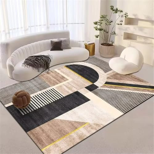 Balkon Outdoor Teppich Auslegware Modernes minimalistisches Wohnzimmer geometrisches Design rutschfest The Carpet 140X200CM