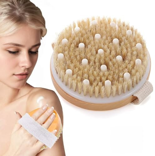 banjiabb Körperbürste,Massagebürste,Dry Brush,Trockenbürste,Trockenbürste Lymphdrainage,Massagebürste Körper,Trockenbürste Körper,Reduziert Cellulite und Verbessert Lymphfunktionen