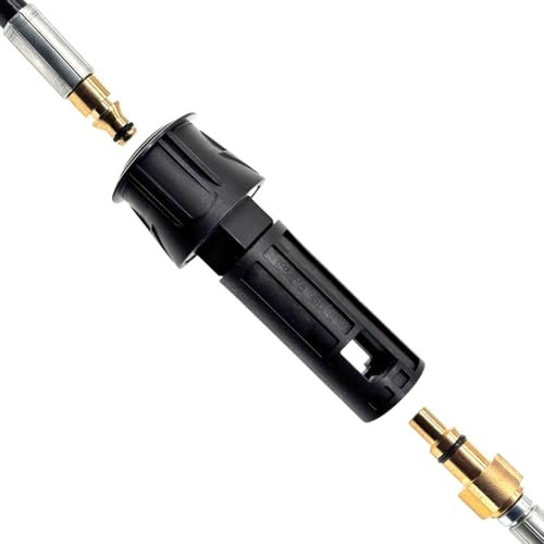 M&M Smartek Adaptador de alta presión de bayoneta a Quick Connect – para Lavor Ferrex Parkside a partir de 2014, compatible con accesorios Nilfisk Stihl Bosch, 180 bar, adaptador M22 para limpiadores