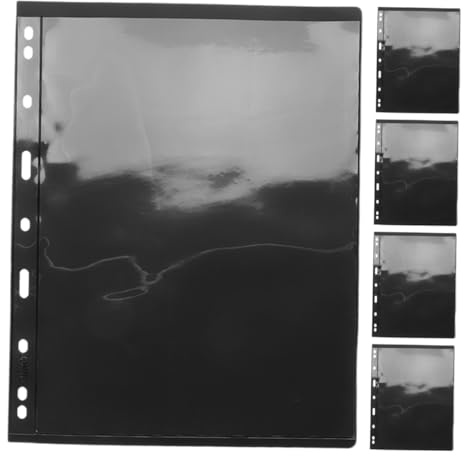 ULTECHNOVO 10 Pezzi Album per Francobolli Pagine Sciolto per Francobolli e Banconote Nero e Monete