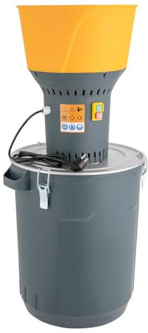 Elektrisch Getreidemühle,1300W Mühle mit 5 Sieben,60l Getreidemühle Mühle,400kg/h,Kornmühle, Malzmühle,Futtermühle,32 * 60cm,Pfefferkörnern, Weizen, Hafer,Orange