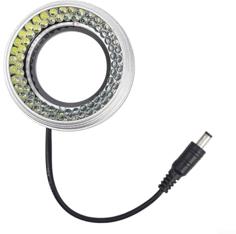 HEBEOT 72 LED Adjustable Rings Lights Microscope Lamp With Stepless Brightness Control, 50 Mm Inner Diameter Fits Most Monocular Microscopes For Laboratorys