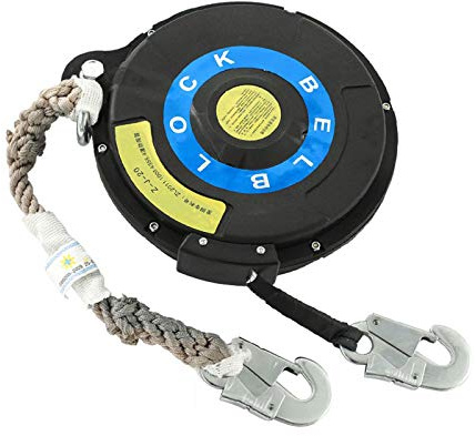 Imbracatura anticaduta autoretrattile, Dispositivo anticaduta Professionale, Dispositivo di Protezione anticaduta con Funzione autobloccante, capacità di carico - 100 kg, disposit