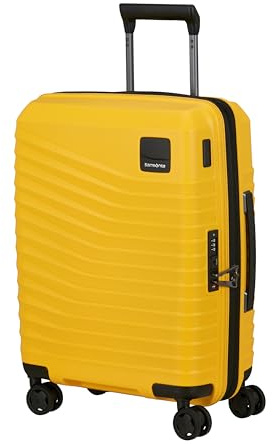 Samsonite Intuo - Hartschalenkoffer Handgepäck 55 x 40 x 20 cm - Erweiterbarer Kabinentrolley für Ryanair & die meisten Airlines, 39/45 L, Gelb (Citrus)