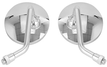 Moto Rétrovise Rétroviseurs Latéraux De Moto, 2 Pièces/Paire 8mm 10mm, Miroir Rond Convexe À Tige Courte pour, pour pour