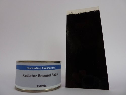 Fascinating Finishes Ltd 1 x 150ml Jet Black Heat Resistant Satin Radiator Paint