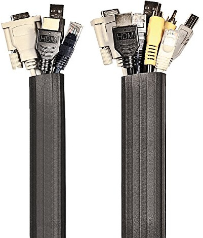 UT Wire 12-Feet Expandible Flexi Cable Wrap, Black