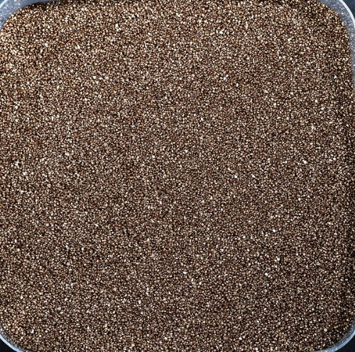 Eurosand Farbsand, Dekosand metallic ca 0,5 mm. 1 KG in braun Kupfer -18