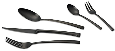 ECHTWERK Tafelbesteck Avelino, 30-teilig, Essbesteck für bis zu 6 Personen, Edelstahl 18/10, mattiert, Hochwertiges Besteck Set, für festliche Tafeln, inkl. Aufbewahrungs-Kassette, Schwarz
