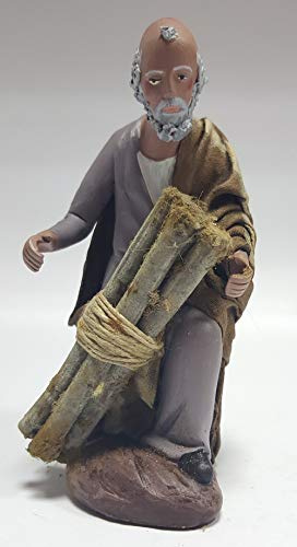 Arte Pesebre - Hirte verehrt mit Holz für 14 cm Figuren
