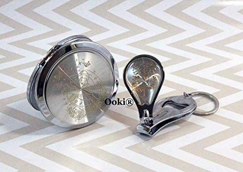 24 Bride and Groom Wedding Celebration Recuerdos para Quinceanera Sweet 16 Party Favors Compact Mirror Nail Clipper Bottle Opener Keychain Baptism Baby Shower (Gold)