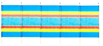Monal 4 5 6 8 10 Pole Windbreak Multicolor Blue Stripe Tall Windbreaker Folding Family Perfect Camping Beach Picnic Caravan Holiday Privacy Sun Screen Wind Break Shelter Wooden Garden Outdoor