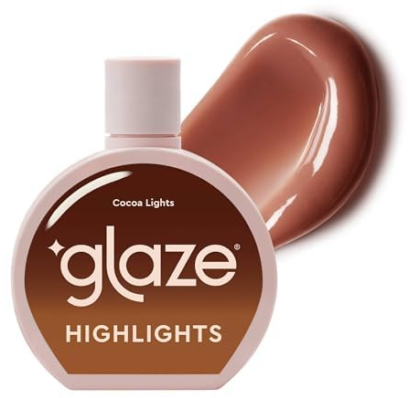 Glaze Super Gloss Farbpflege Glanz Glossing Haare - Cocoa Lights für Mittel- bis Dunkelbraunes Haar mit Strähnchen - Ausspülbare Farbpflege Haartönung - Intensive Farbe, Glanz & Feuchtigkeitszufuhr