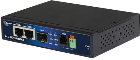Punkt-zu-Punkt Modem VDSL2 via 2-Draht unmanaged ALL-MC116V2 / Max. 3 km mit max. 160 Mbit/s