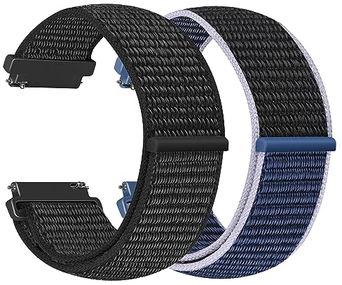 Vodtian 18mm Nylon Armband Kompatibel mit Garmin Venu 2S/Venu 3S/Vivoactive 4S/Vivomove 3S/Forerunner 255s/255s Music/265s, Schnellverschluss Ersatz Sport Loop Uhrenarmband für Damen Herren