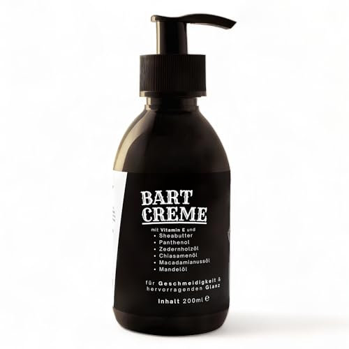 Bartcreme Bartpflege Bart Creme mit Sheabutter und Panthenol 200ml