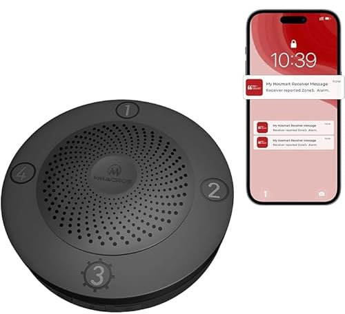 HOMEYO Pro 3 Driveway Alarm - Solar Motion Sensor & Detector with Phone App, 1/2 Mile Long Range Wireless, Outdoor Shed Alarm Weatherproof Smart Home Security System (1 receiver, No Sensor)