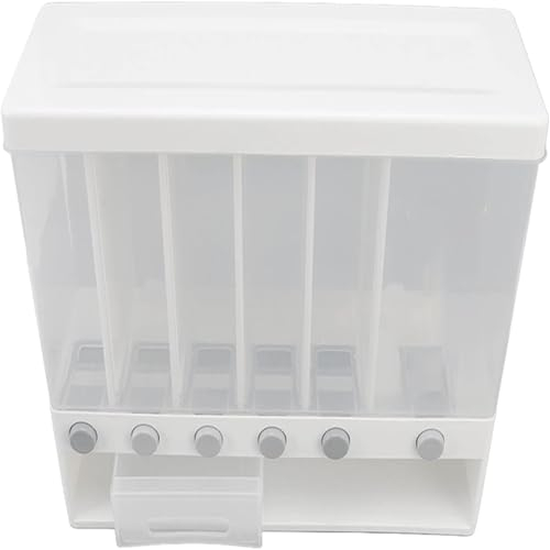 WPJQJWD Rice Dispenser, Wall Mounted Dry Food Dispenser Cereal Dispensers Integrated Transparent Design Pressed Sealed Rice Box For Cereal