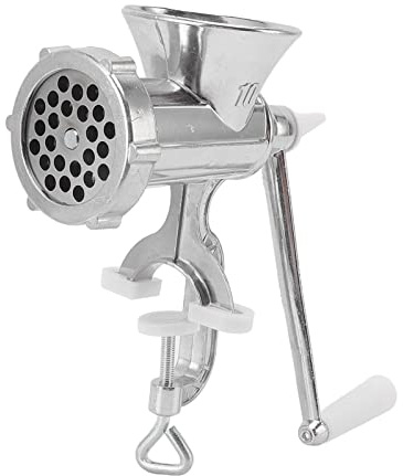 Tritacarne Multifunzionale Grande e Resistente per la Casa in Lega di Alluminio Manuale Tritacarne a Manovella per Riempire Salsicce di Carne Argento