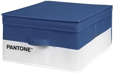 PANTONE Organizer Armadio Salvaspazio, Scatola Porta Oggetti e Abiti con Tasca Profumatore Armadio, Contenitore Giochi Bambini e Vestiti Pieghevole, Scatole per Armadio Portaoggetti 40x50x25 cm