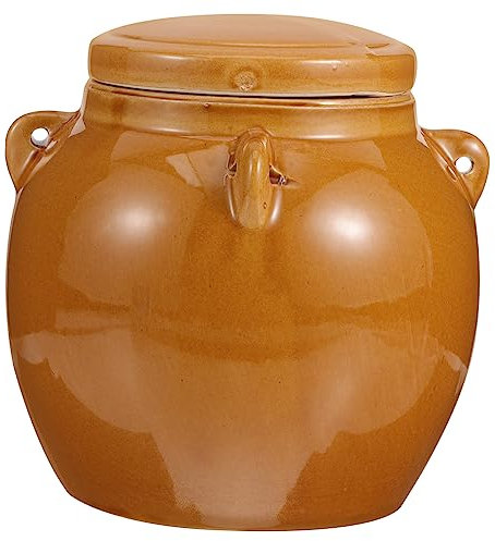 Gatuida Ceramic Sealing Container for Honey Jar Pickle Jar Lid for Honey Storage and Food Containers