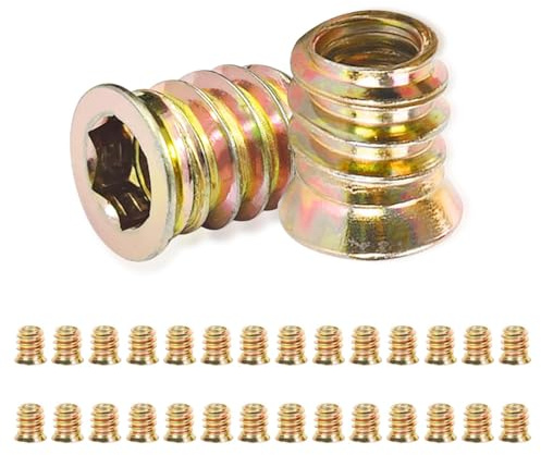 Gewindeeinsätze Mutter Einschraubmutter Einbettung Mutter - Einschraubmuffen aus Hochwertige Galvanisiertem Kohlenstoffstahl, Korrosionsbeständig (30 Stück) (M5 x 10 mm)