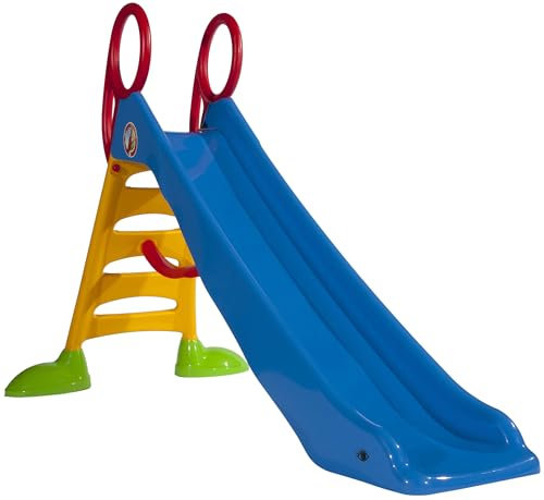 Dohany 2in1 Kinder Rutsche Wasserrutsche freistehend Rutschlänge 200 cm blau/gelb