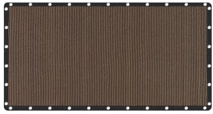 Outdoor Privacy Shield Screen Cover 0.5x3m Sun Protection for Yard Lawn Pergola Decking Pool Patio Black with Eyelets Cord and Cable Ties Attached UV Resistant