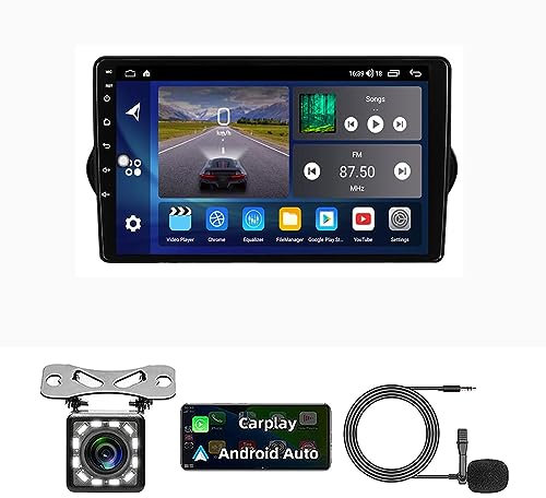 BOBOBH 9-tums pekskärms-bilradio med Bluetooth-bilradio för FIAT EGEA TIPO 2015–2018 Plug and Play Android11 2Din bilradio med Bluetooth automatisk Bluetooth USB RVC SWC (färg: 8 Core 6+128