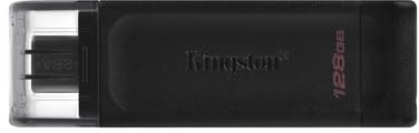 USB Flash Drive 128GB - USB-C 3.2 Gen 1 - with Lid and Key Ring Clip - Ideal for Portable Data Storage and Transfer.