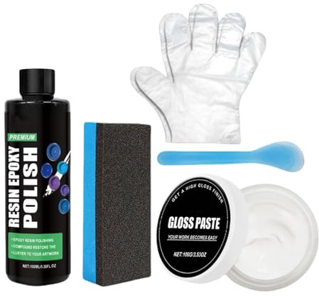 Epoxidharz - hochglänzende Polierpaste, Raffinierpaste aus | flüssigeres Harzhandwerk für dekorative Tische, Schmuckveredelung, Kunstplatten, R