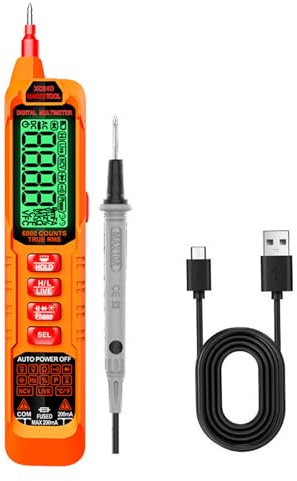 Compactly Pen Shape Digital Multimeter Pen Tester For Electricians High Accuracy Voltages Tester With AntiBurn Protections Rechargeable Pocket Multimeter
