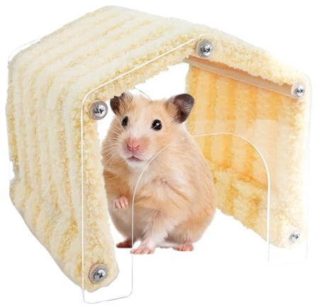 Tunnel Tiere | Dekoration Haus Habitat aus weichem Plüsch - Tunnel für kleine Haustiere mit Tür - Für Igel Chinchilla Kaninchen Knabbern Ausruhen Spielen Schlafen Für Innen